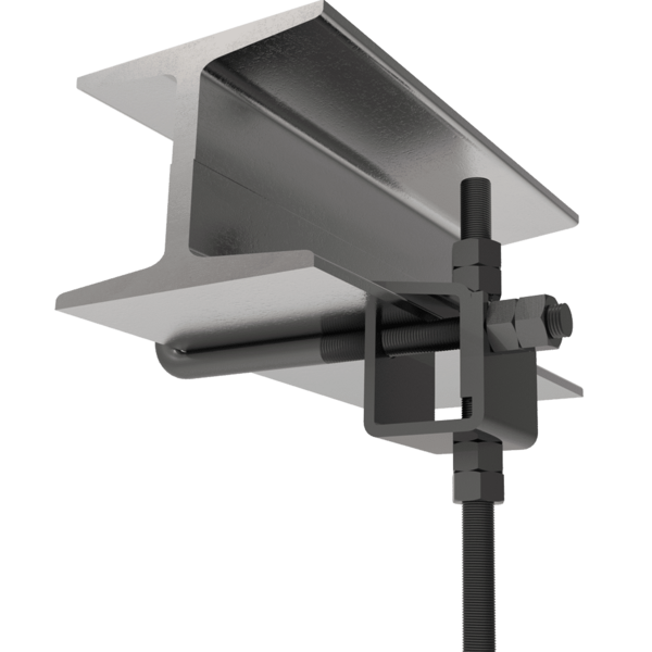 BC-2824-6 BEAM CLAMP,  6" OFFSET 1/2" ROD